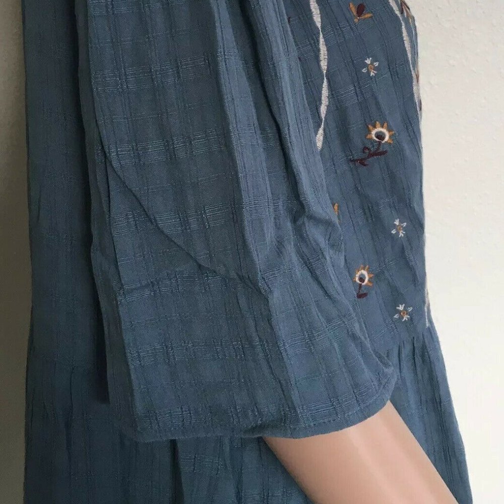 Knox Rose Womens Short Sleeve Boho Embroidered Top - Picture 5 of 6